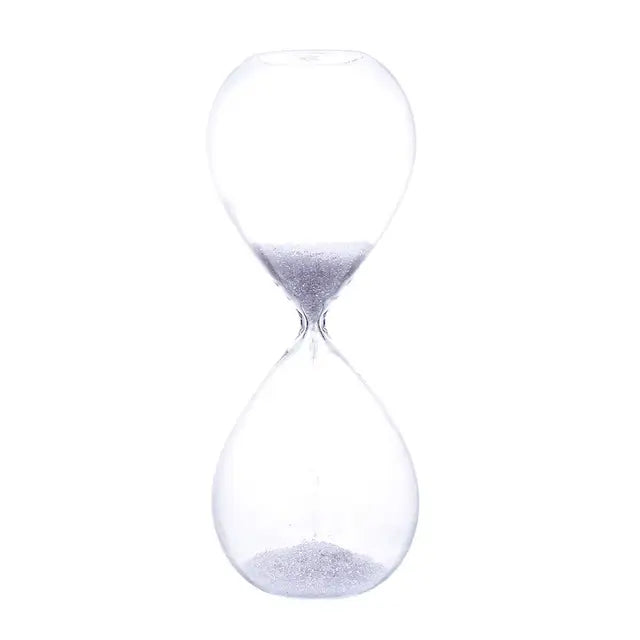 Kreative transparente Sanduhr aus Glas