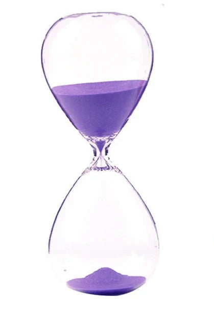 Kreative transparente Sanduhr aus Glas