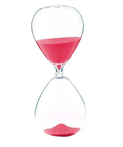 Kreative transparente Sanduhr aus Glas