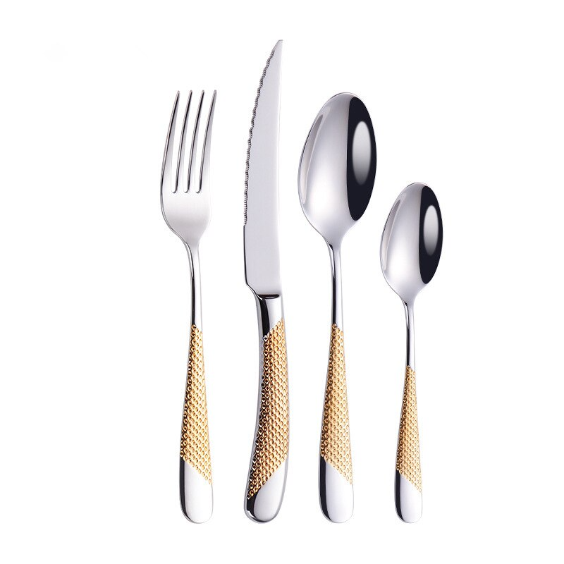 Ferran Elegance – Luxuriöses Edelstahlbesteckset mit diagonaler Textur (24/30/48/60-teilig)
