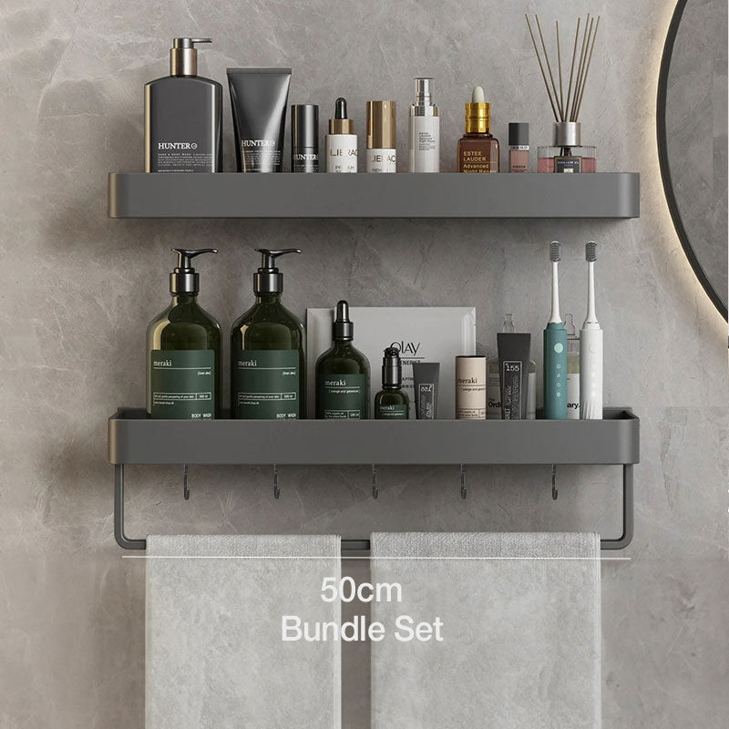 AquaShelf – Elegantes Wandregal für ein organisiertes Badezimmerinterieur
