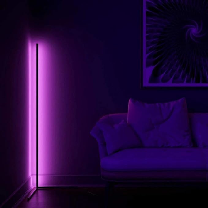 NeoGlow – Futuristische RGB LED Stehlampe mit 16 Millionen Farben, App und Fernbedienung