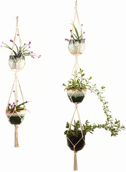 Stylish Baumwoll-Makramee-Pflanzenhänger für Boho-Chic-Interieur