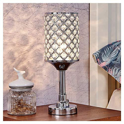 Garduru - Tischlampe - Kristall und Silber - Schick und Modern