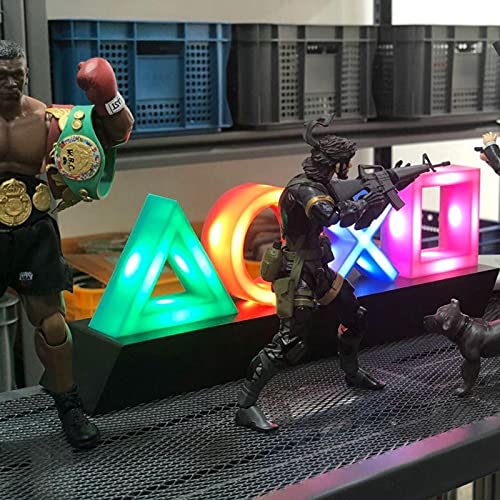 LED Tischlampe PlayStation Symbole – Musikgesteuerte Deko Leuchte für Gaming & Schlafzimmer