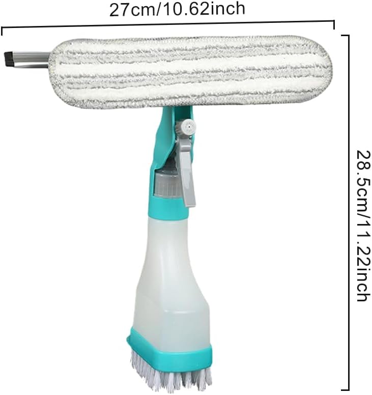 Fensterreinigungsset, 4 in 1 Fensterreinigungsausrüstung, Fensterreiniger Bürstenwerkzeuge Zubehör, für Auto, Küche, Badezimmer, Duschtüren mit Sprühflasche,