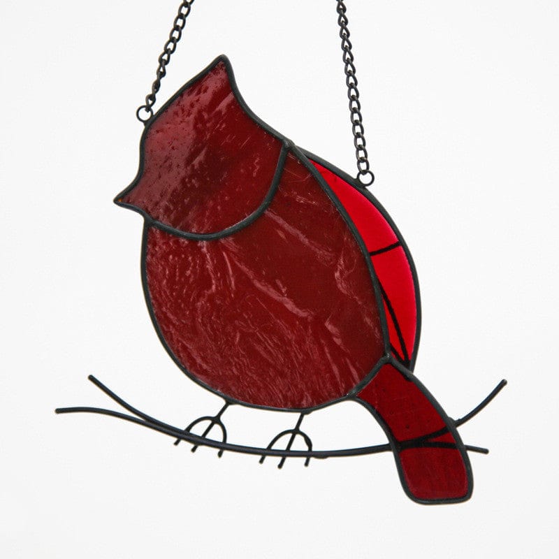 Cardinal Crystal Suncatcher | Buntglas