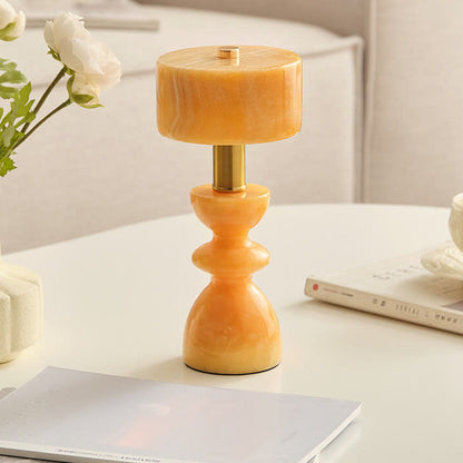 Garduru - Stilvolle LED Tischlampe Aus Marmor & Eisen Mit USB-Anschluss