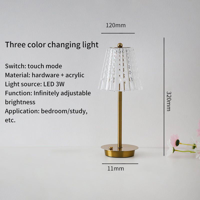 Glintora - Moderne Kristall Touch Tischlampe