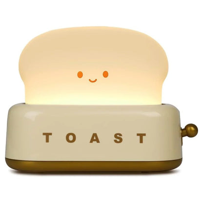 Cozy Glow - Kawaii Toast LED Nachtlicht für Schlafzimmer-Ambiente