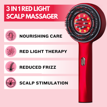 3-in-1 Rotlicht Kopfhautmassagegerät