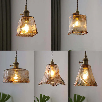 Pendelleuchte Vintage Glas Deckenleuchte