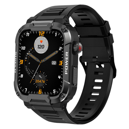 Smartwatch Rugged Outdoor Fitness Tracker Schwarz