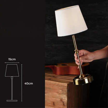 Garduru - Vintage Tischlampe mit Einstellbarer Helligkeit und Robuster Metallbasis