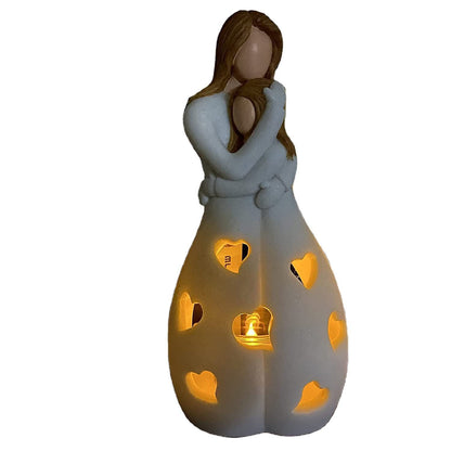 Lampe Eternal Love - Romantische und Elegante Beleuchtung aus Beige Resin