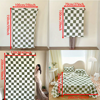 Garduru Flanell Plaid Decke – Rot/Weiß oder Schwarz/Weiß, Waschbar