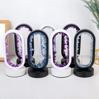 Garduru - Natürliche Amethyst-Lampe mit entspannender Lichtquelle für ruhige Atmosphäre