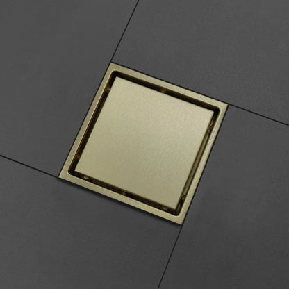 Edelstahl Quadrat Unsichtbar Eingebetteter Gitter Badezimmer Bodenablauf