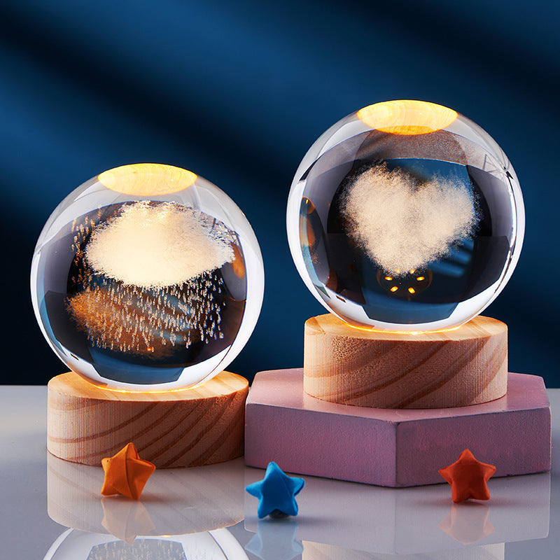 3D Kristall Nachtlicht Lampe für Dekoration - Magischer 3D Effekt