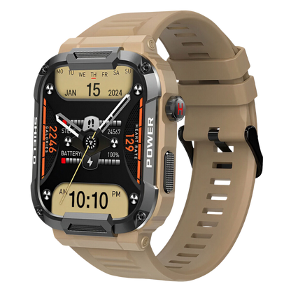 Smartwatch Rugged Outdoor Fitness Tracker Schwarz