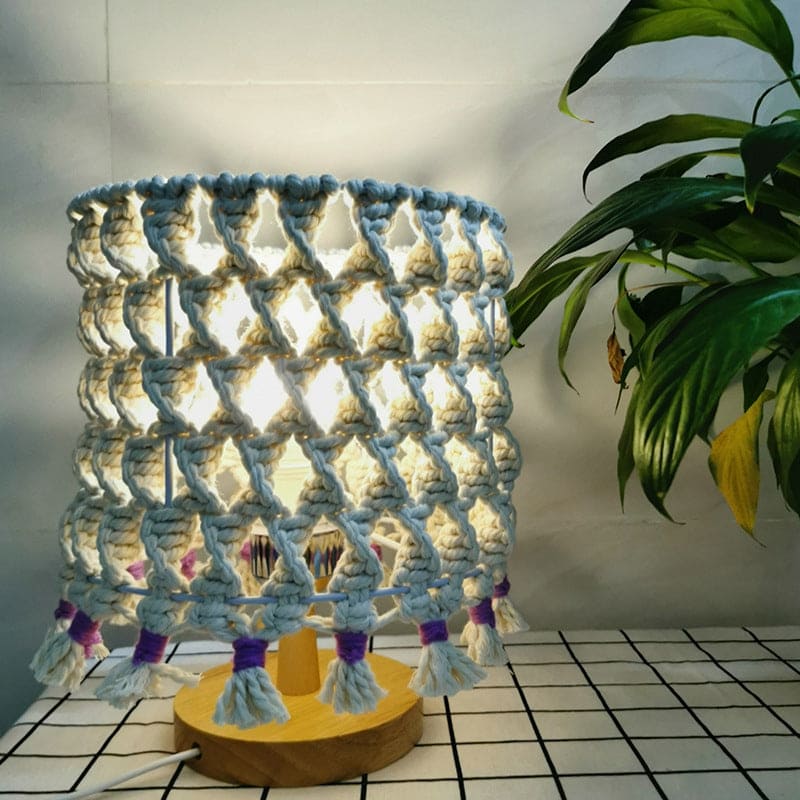 Garduru - Handgemachte Touwlampe mit Warmer LED-Beleuchtung für Gemütliches Ambiente
