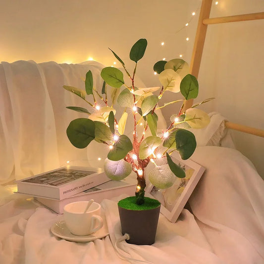 LED Nachtlampe Weihnachtszweige mit USB – Sanfte und Elegante Beleuchtung