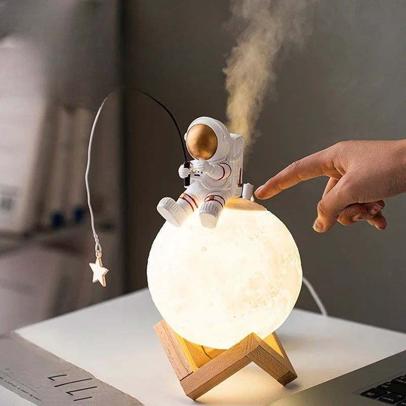 Garduru – 3D Astronaut Mondlampe mit LED Nachtlicht und Touch-Dimmung
