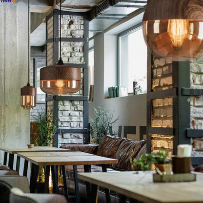 Suspension NordLuna – Skandinavische Eleganz aus Holz und getöntem Glas