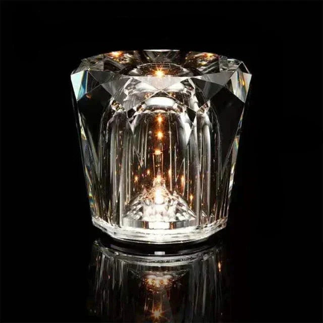 Wiederaufladbare Tischlampe mit Kristalldetails | CrystalGlow