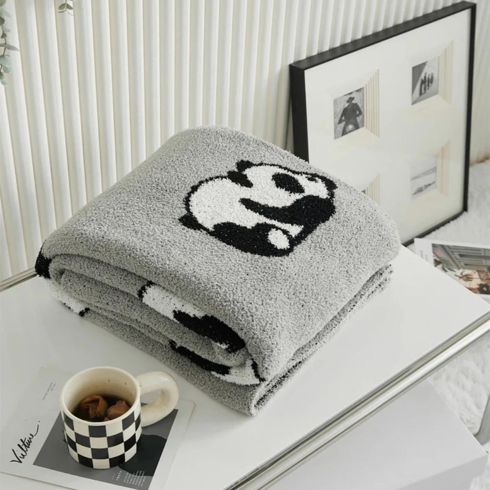 Kawaii Panda Strickdecke