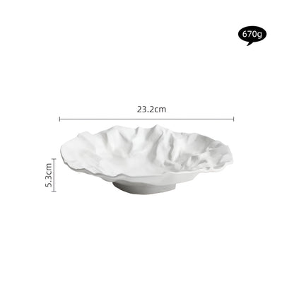 Artisan zerknitterte Papierkeramikplatte