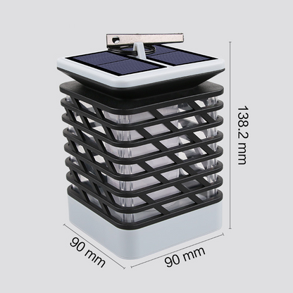 Solar LED Gartenlaterne mit Rillen-Design – Dekorative Außenbeleuchtung für Garten