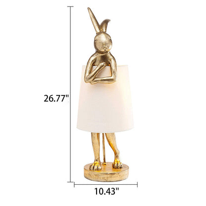 Garduru Nordic Rabbit LED Tischlampe | Kabellos | Stimmungslicht | Resin Design | Dekoration für Zuhause