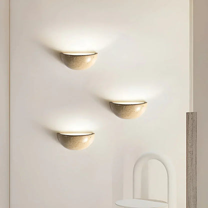 Halbkreisförmige LED Wabi-Sabi Wandlampe