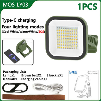 80W LED Solar-Aufladbare Campinglampe mit Magnet und Zoomfunktion