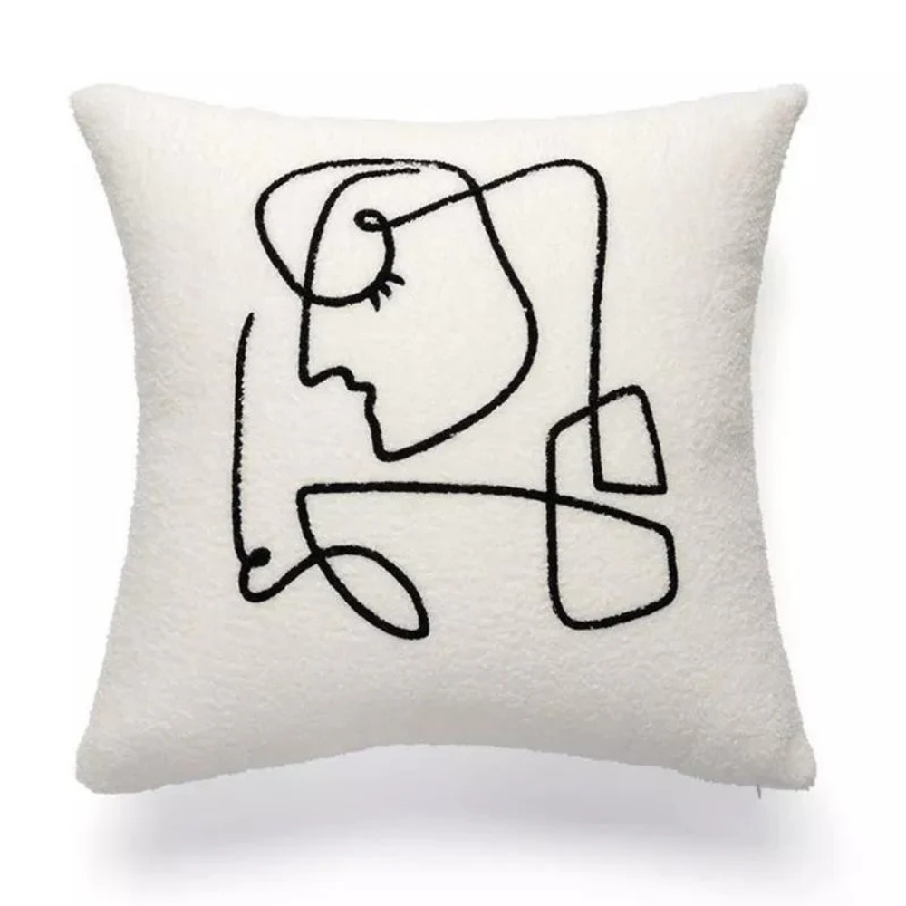 Abstraktes Gesicht Kunst Kissenbezug