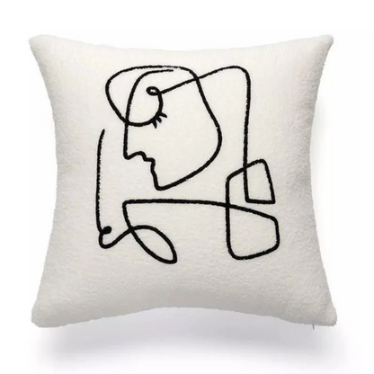 Abstraktes Gesicht Kunst Kissenbezug