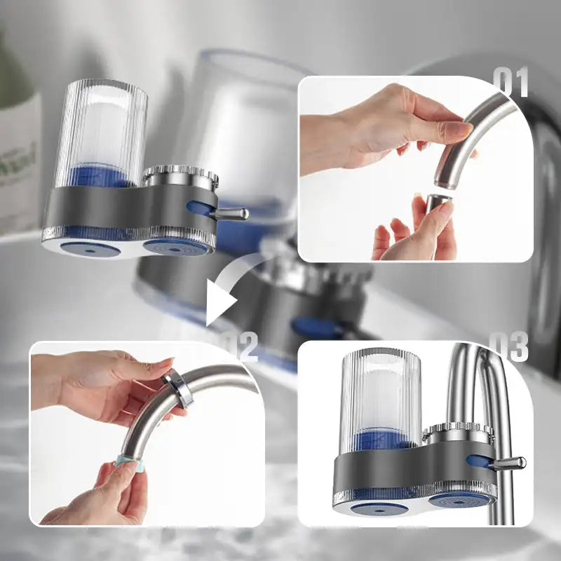 Garduru Pro™ – Universeller Wasserfilter für Wasserhahn mit austauschbarem Kartusche