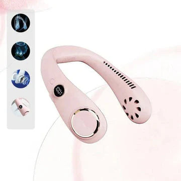 Tragbarer wiederaufladbarer Nackenventilator – Einstellbare und freihändige Kühlungslösung