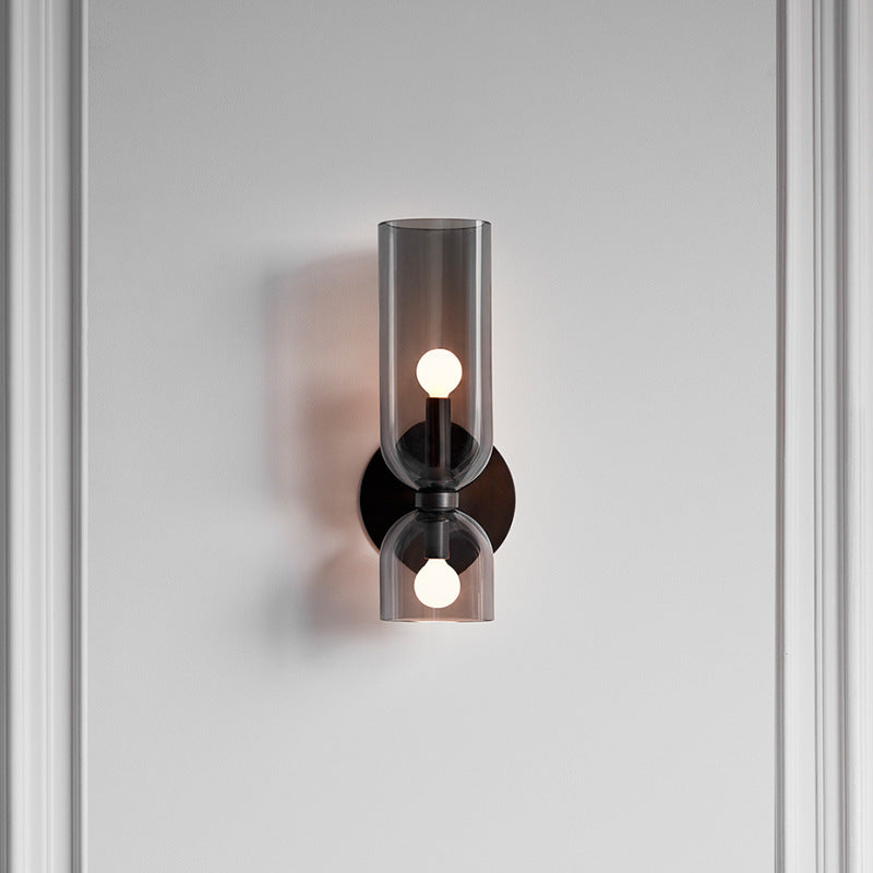 Glas Wandlampe Mit Doppel-Lampe-Design
