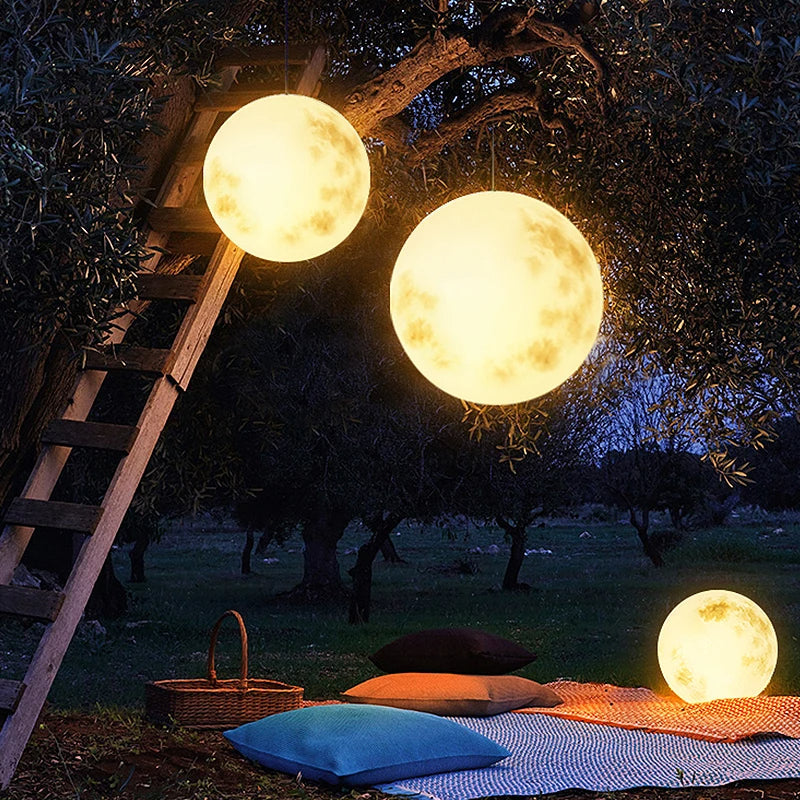 Garduru Mond Gartenlampe | Stimmungsvolles Licht für Außenbereiche | Wetterfest | Solarbetrieben