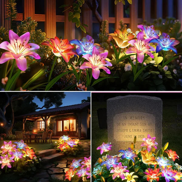 🔥HEISSER VERKAUF 50% RABATT🔥🎄Solarbetriebene blühende Lilienblumen Lichter🎄