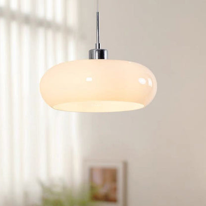 Garduru Brot-förmige Glas Pendelleuchte – Modern dimmbare Deckenleuchte (E27, LED enthalten)