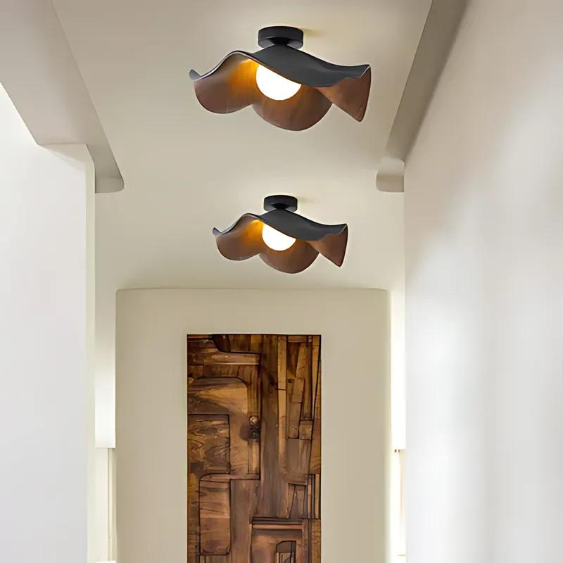 Garduru | Stilvolle Nordic Deckenlampe aus Holz und Harz