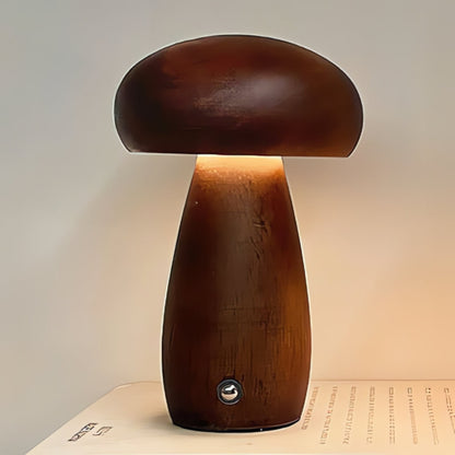 Holz Pilzlampe
