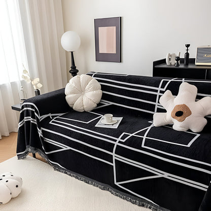 Abstrakter Gittersofaüberzug