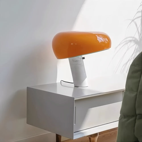 Stylische postmoderne Marmor-Schreibtischlampe – Schwarz, Weiß, Grün, Orange