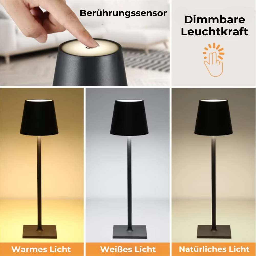 Garduru - Wiederaufladbare Kabellose LED Tischlampe für Stil und Flexibilität