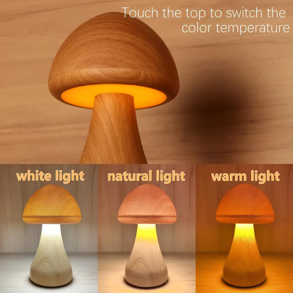 Holz Pilzlampe