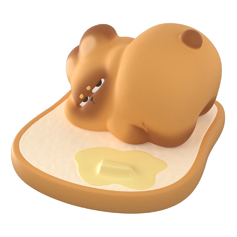 Squishy Silikon Toast Katze Wireless Charger LED Nachtlicht - Perfektes Geschenk für Kinder und Mädchen